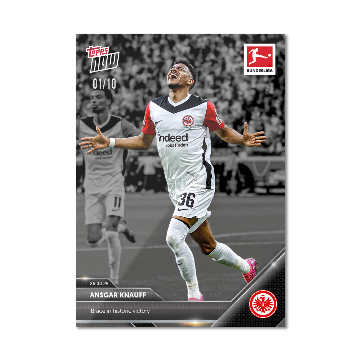 Ansgar Knauff - 2024-25 Bundesliga Topps NOW Card 175 - PR: 217 - Image 5