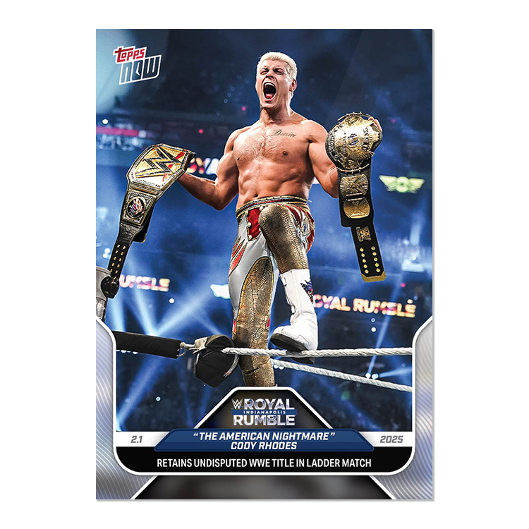 "The American Nightmare" Cody Rhodes - 2025 WWE Topps NOW - Card 17 - PR: 3432