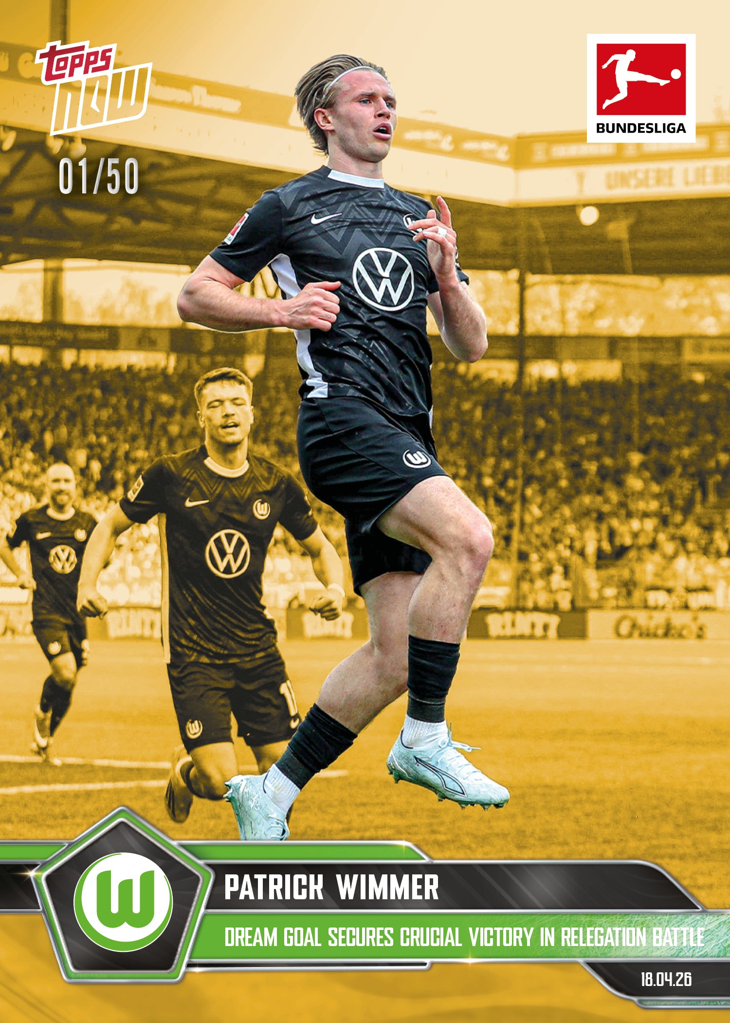 Patrick Wimmer - 2025-26 Bundesliga Topps NOW - Card 175 - PR: 134 - Image 6
