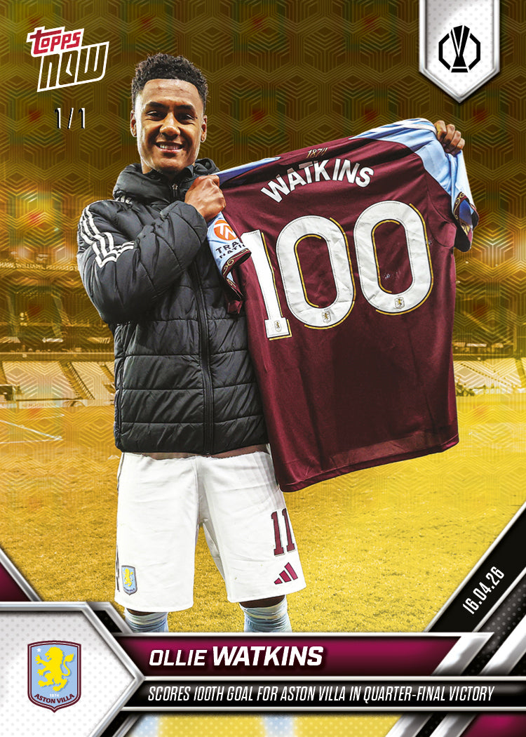 Ollie Watkins - 2025-26 UEL Topps NOW - Card 27 - PR: 378 - Image 3