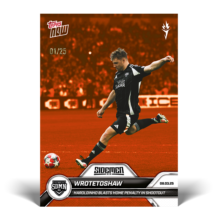 Wrotetoshaw - 2025 Sidemen Charity Match Topps NOW Card 15 - LOOK FOR AUTO - PR: 291 - Image 6