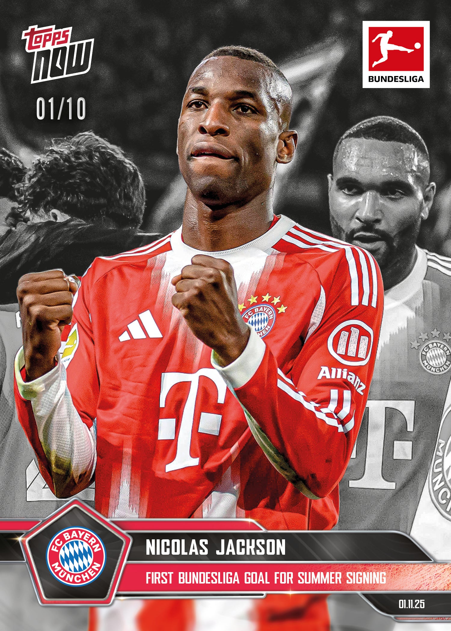 Nicolas Jackson - 2025-26 Bundesliga Topps NOW - Card 54 - PR: 290 - Image 4