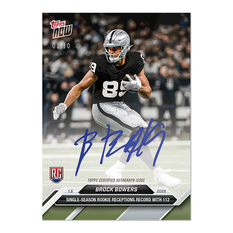 Brock Bowers - 2024 Topps NOW Football Card 20 - LOOK FOR AUTOS - PR: 4111 - Image 4