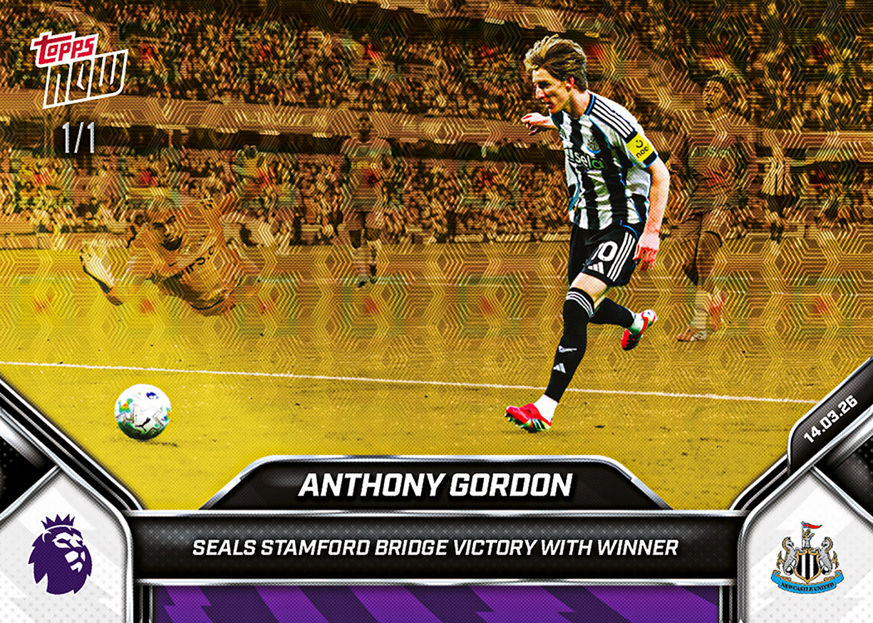 Anthony Gordon - 2025-26 Premier League Topps NOW - Card 157 - PR:240 - Image 2