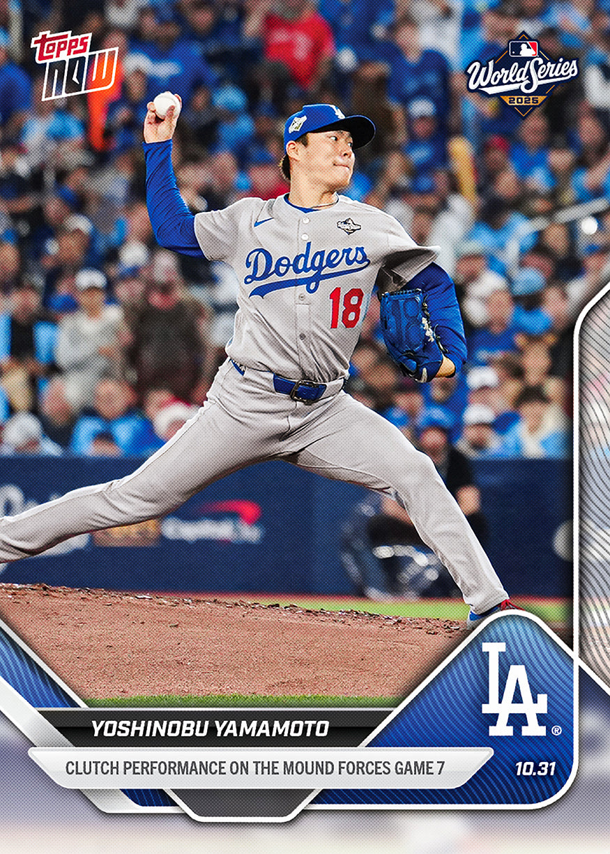 Yoshinobu Yamamoto - 2025 MLB Topps NOW - Card 916 - PR: 43189