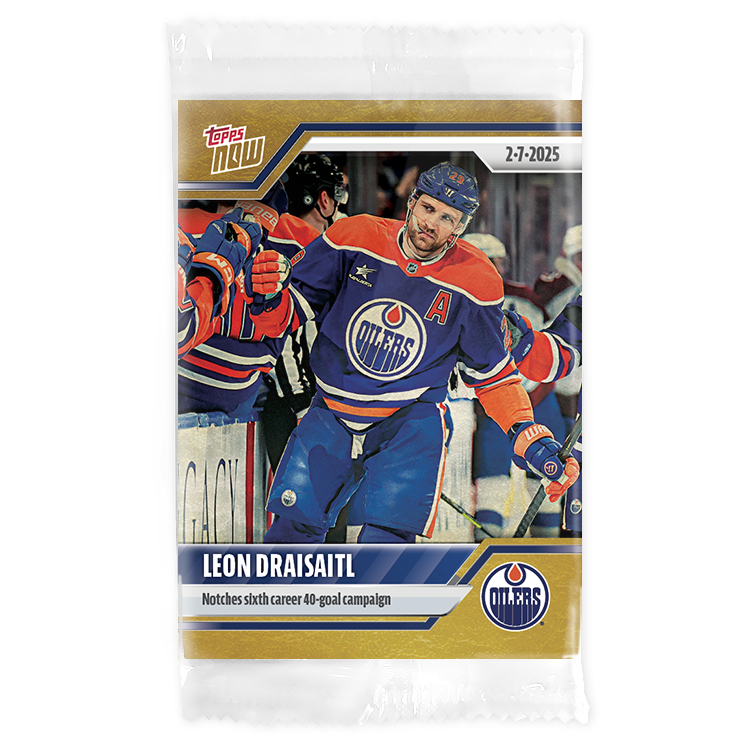 Leon Draisaitl - 2024-25 NHL Topps NOW - Sticker # 110 Pack - PR: 140 - Image 2
