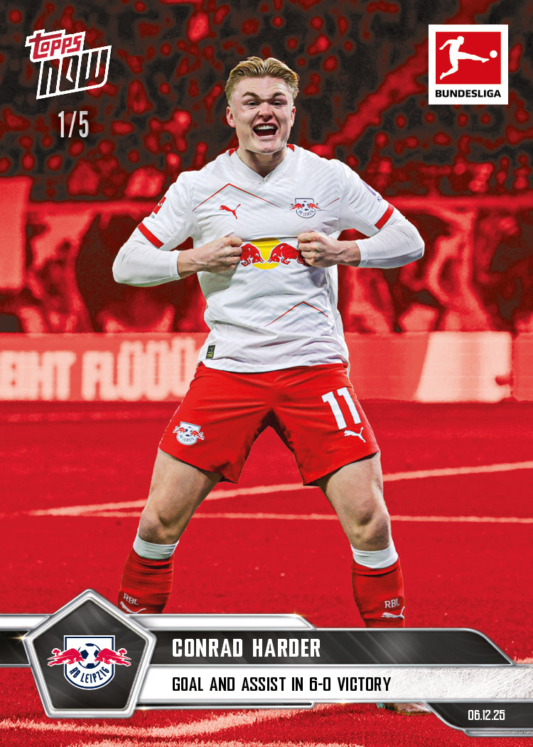 Conrad Harder - 2025-26 Bundesliga Topps NOW - Card 75 - PR: 161 - Image 3
