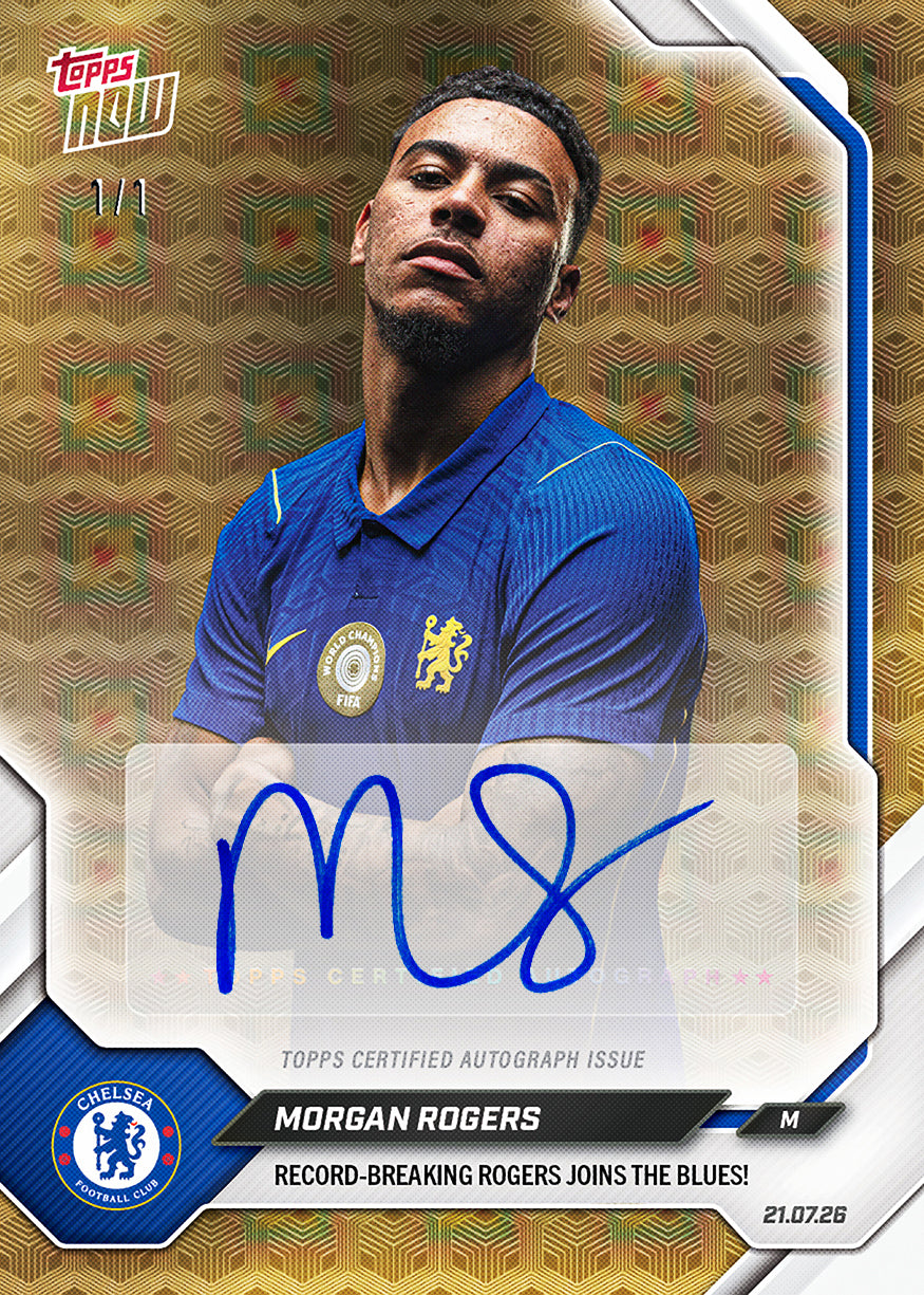 Morgan Rogers - 2026-27 Chelsea FC Topps NOW - Card 1 - PR: 1614 - Image 2