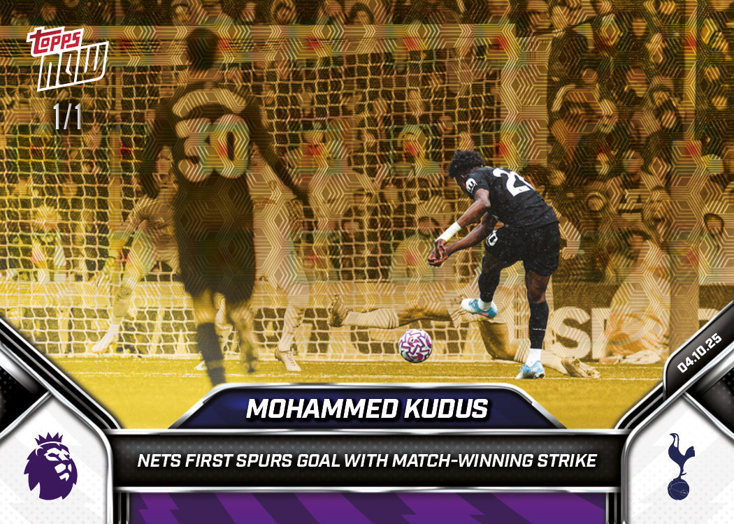 Mohammed Kudus - 2025-26 Premier League Topps NOW - Card 30 - PR: 263 - Image 2