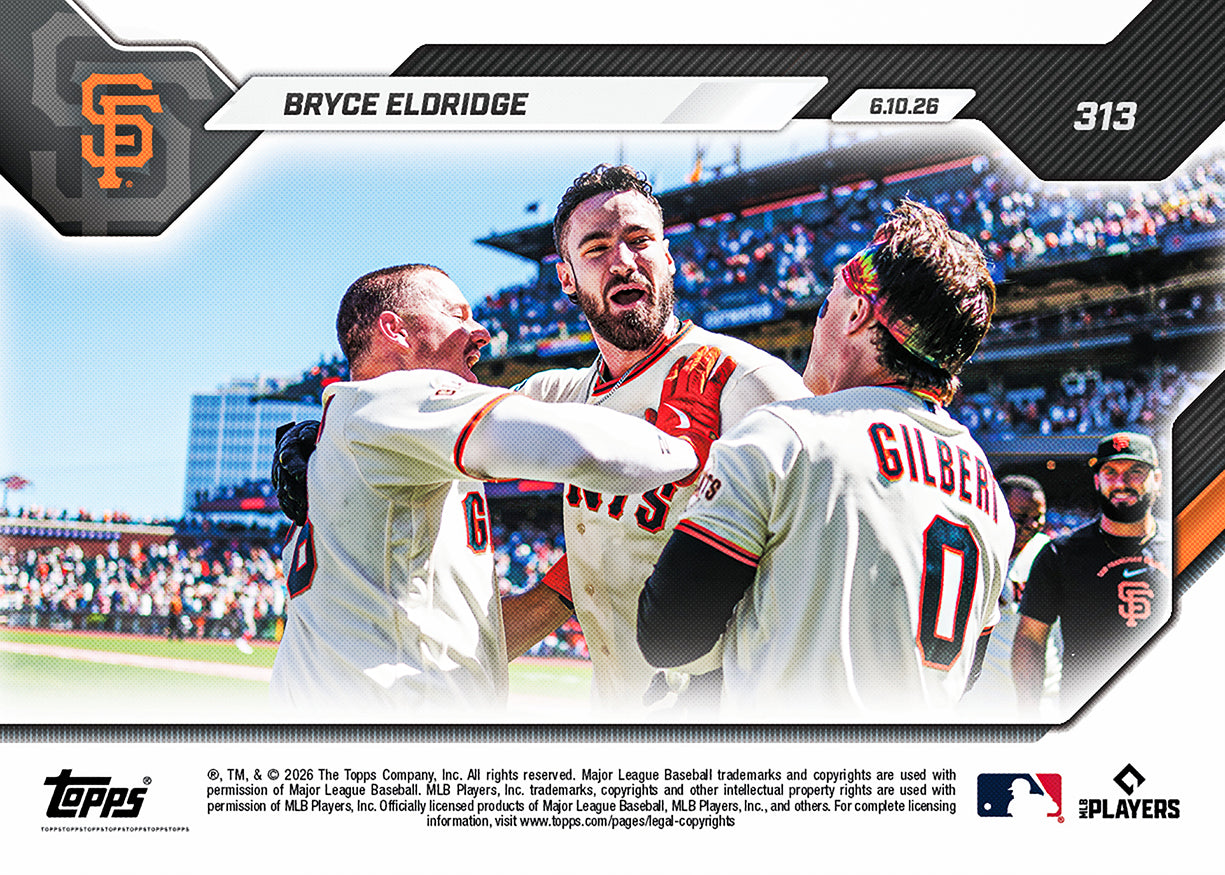 Bryce Eldridge - 2026 MLB Topps NOW - Card 313 - PR: 5379 - Image 3