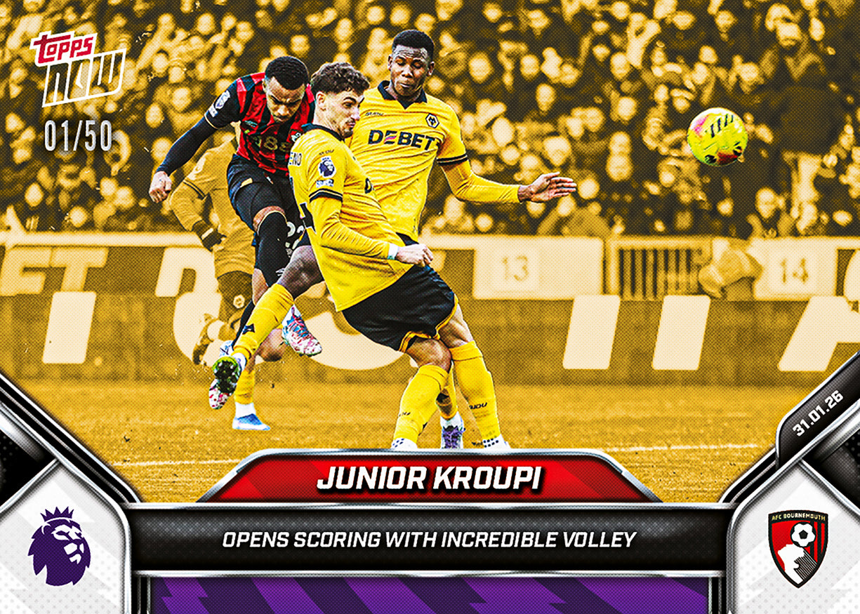 Junior Kroupi - 2025-26 Premier League Topps NOW - Card 123 - PR: 241 - Image 6