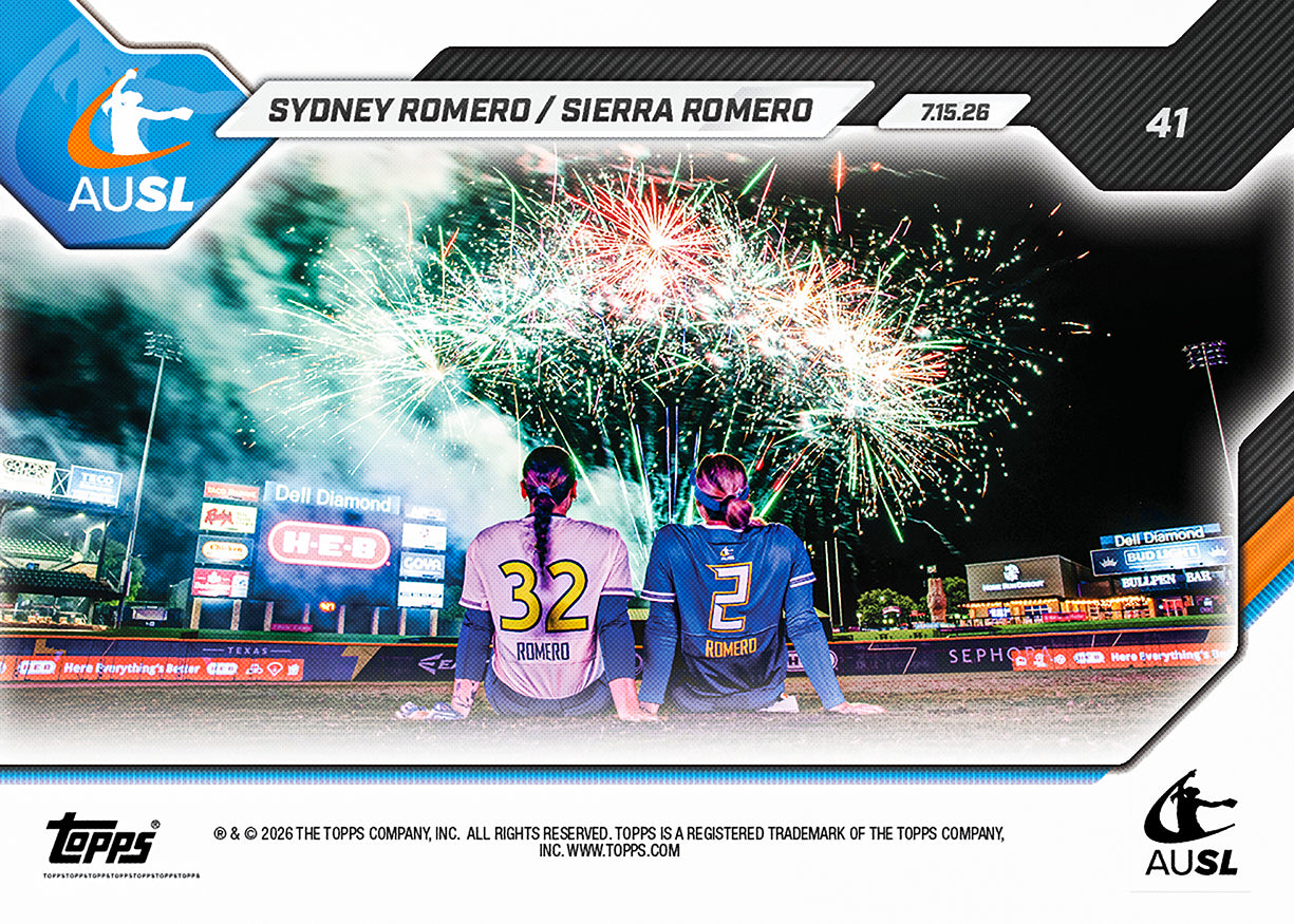 Sydney Romero/Sierra Romero - 2026 AUSL Topps NOW - Card 41 - PR: 892 - Image 2