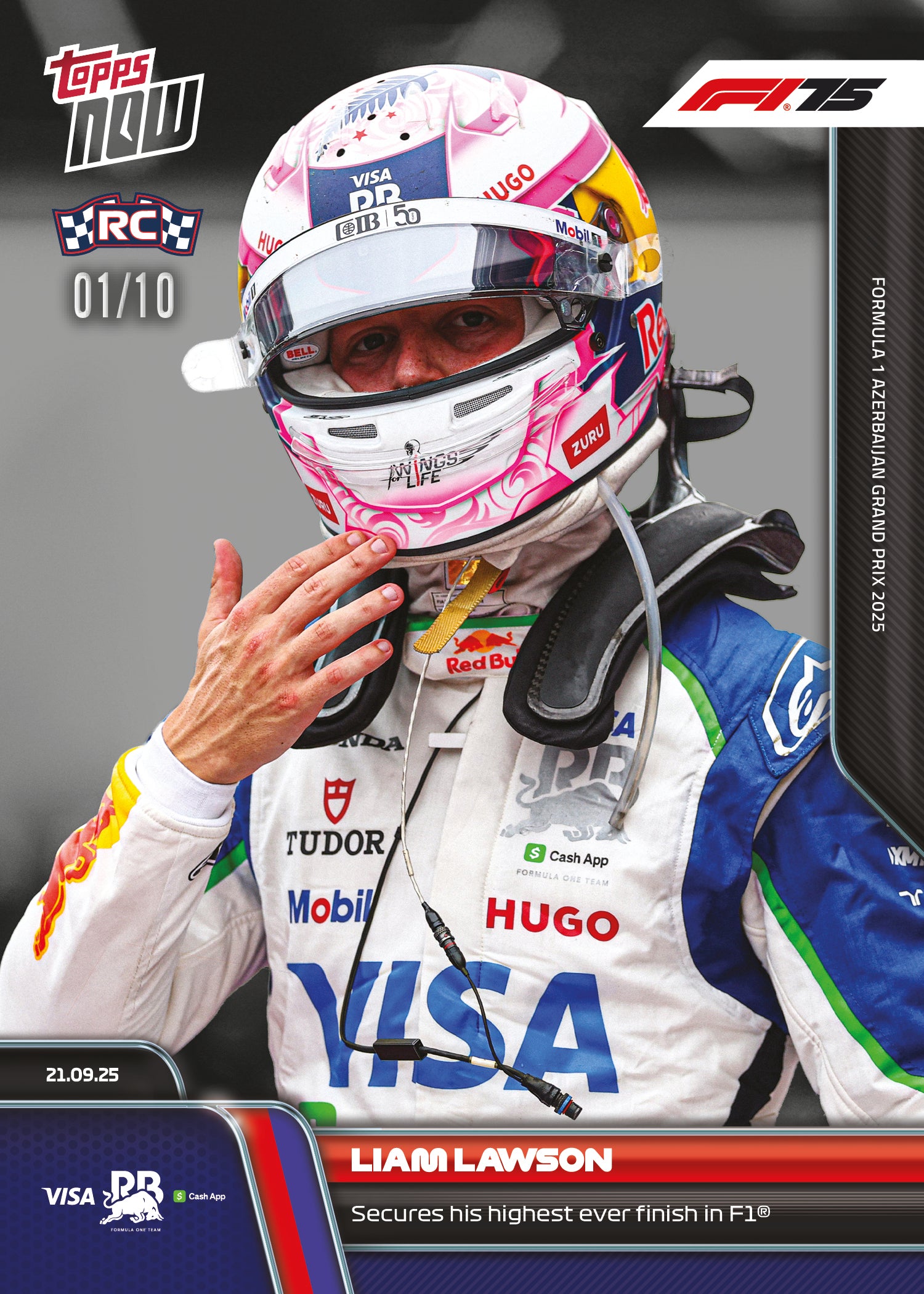 Liam Lawson - 2025 Formula 1 Topps NOW - Card 65 - PR: 1059 - Image 4