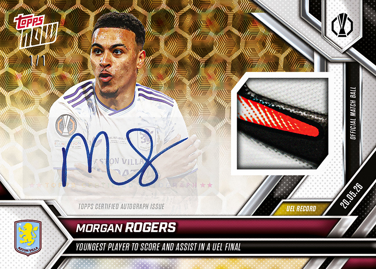 Morgan Rogers - 2025-26 UEL Topps NOW - Card 35 - PR: 1294 - Image 2