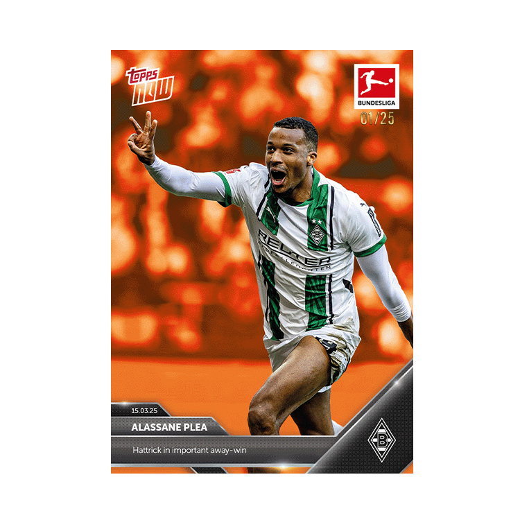 Alassane Plea - 2024-25 Bundesliga Topps NOW Card 145 - PR: 196 - Image 6