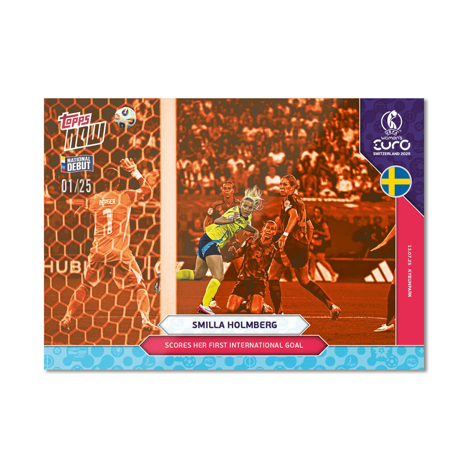 Smilla Hilma Holmberg - UEFA Women’s EURO 2025™ Topps NOW - Card 17 - PR: 138 - Image 5
