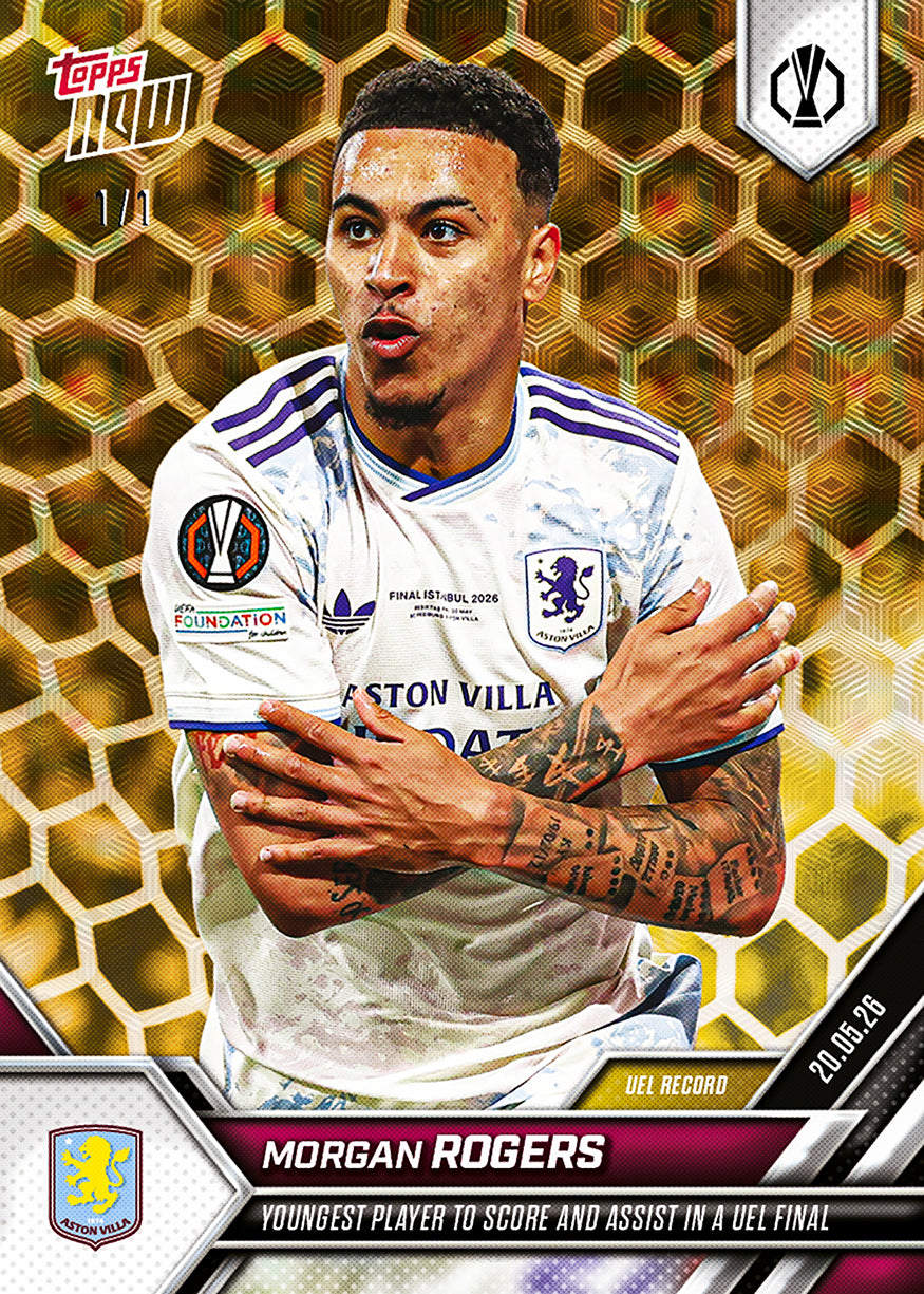 Morgan Rogers - 2025-26 UEL Topps NOW - Card 35 - PR: 1294 - Image 4