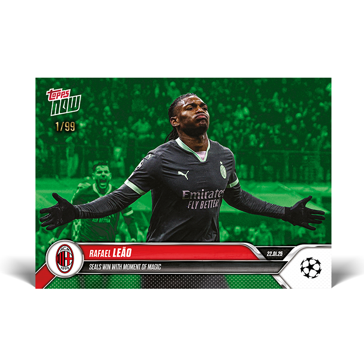Rafael Leão - Seals win with moment of magic - 24/25 UCL Topps NOW Card 81 - PR: 228 - Image 4