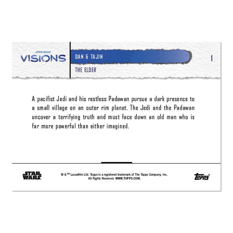 Alternative view of 2021 Star Wars Visions TOPPS NOW - 5-Card Pack - The Elder - PR: 539