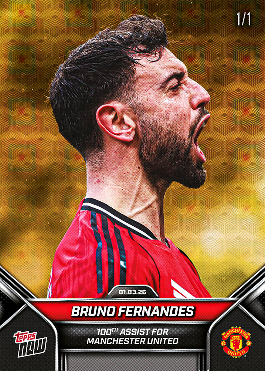 Bruno Fernandes - 2026 Manchester United Topps NOW - Card 1 - PR: 197 - Image 2