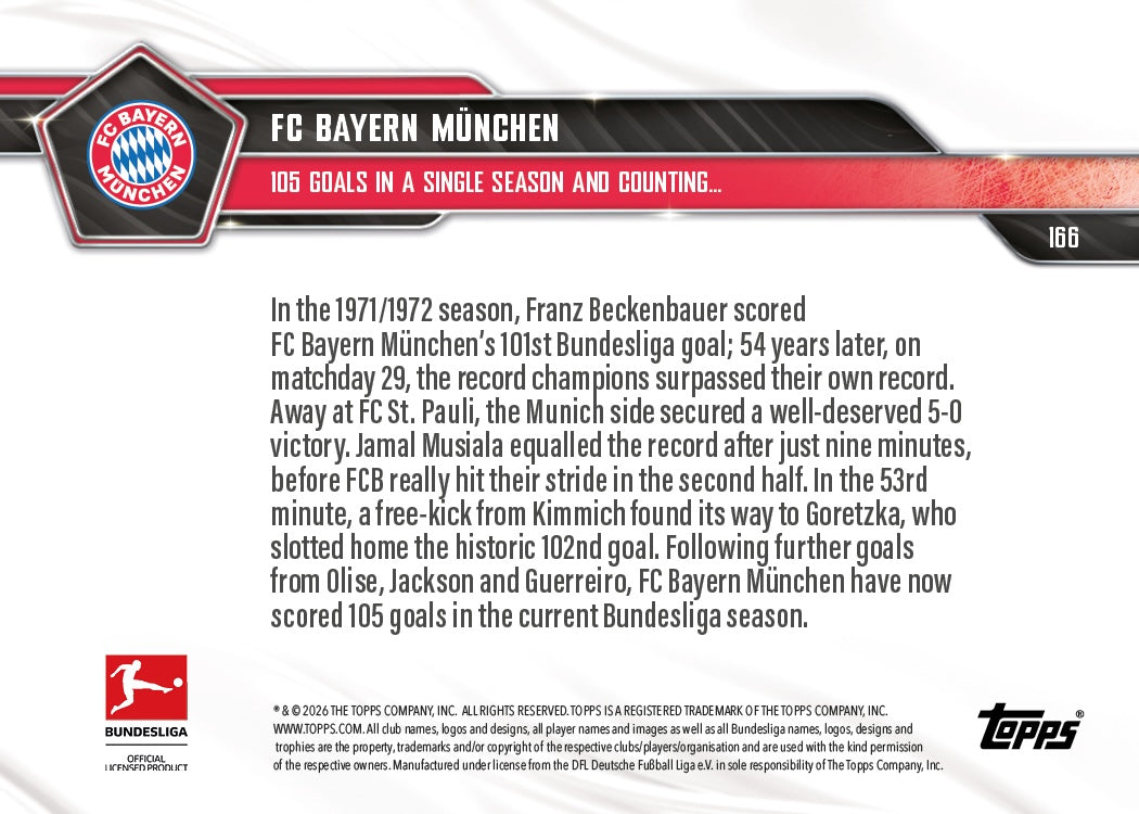 FC Bayern München - 2025-26 Bundesliga Topps NOW - Card 166 - PR: 1265 - Image 7