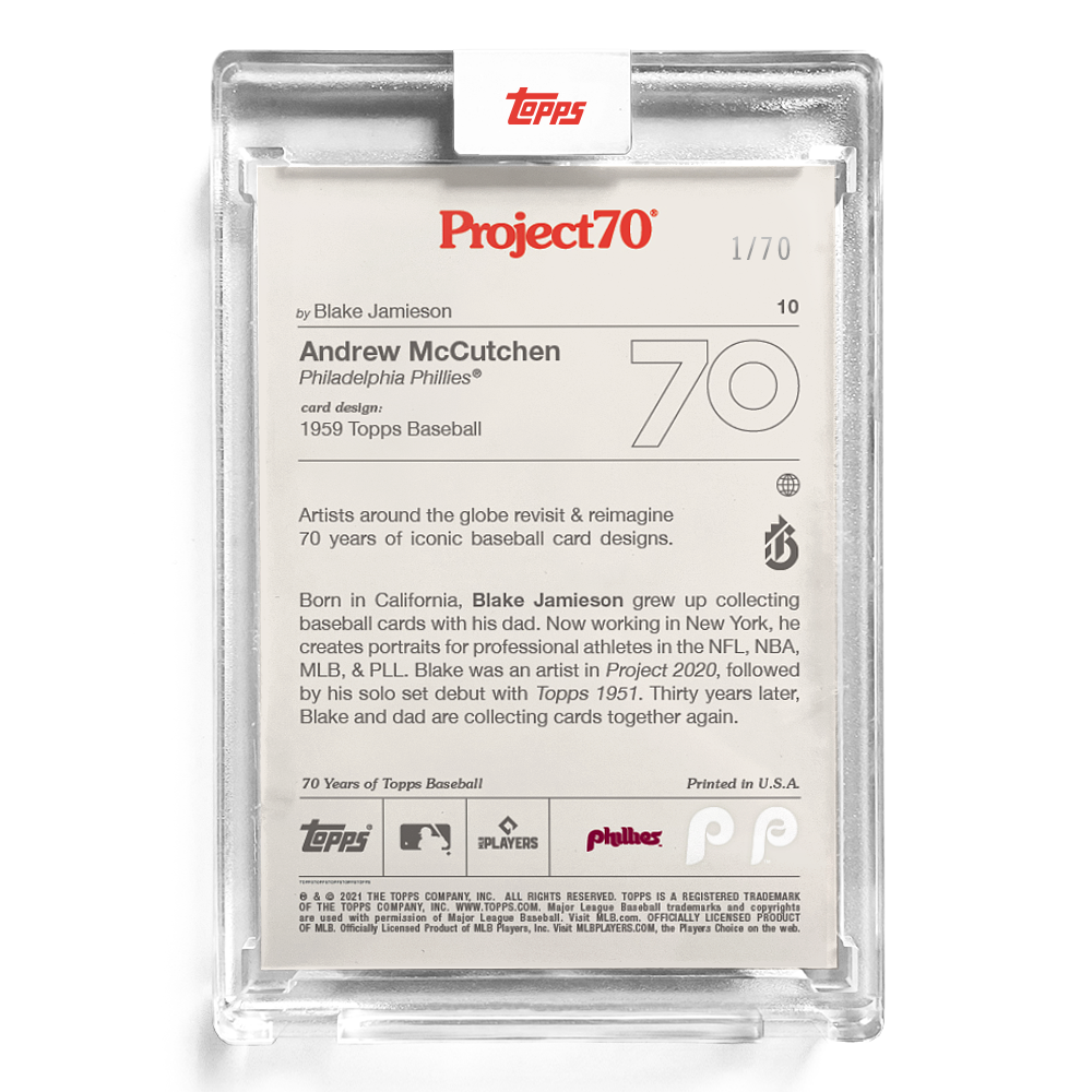 Topps Project70 Card 10 - 1959 Andrew McCutchen by Blake Jamieson - Print Run: 3860 - Image 6