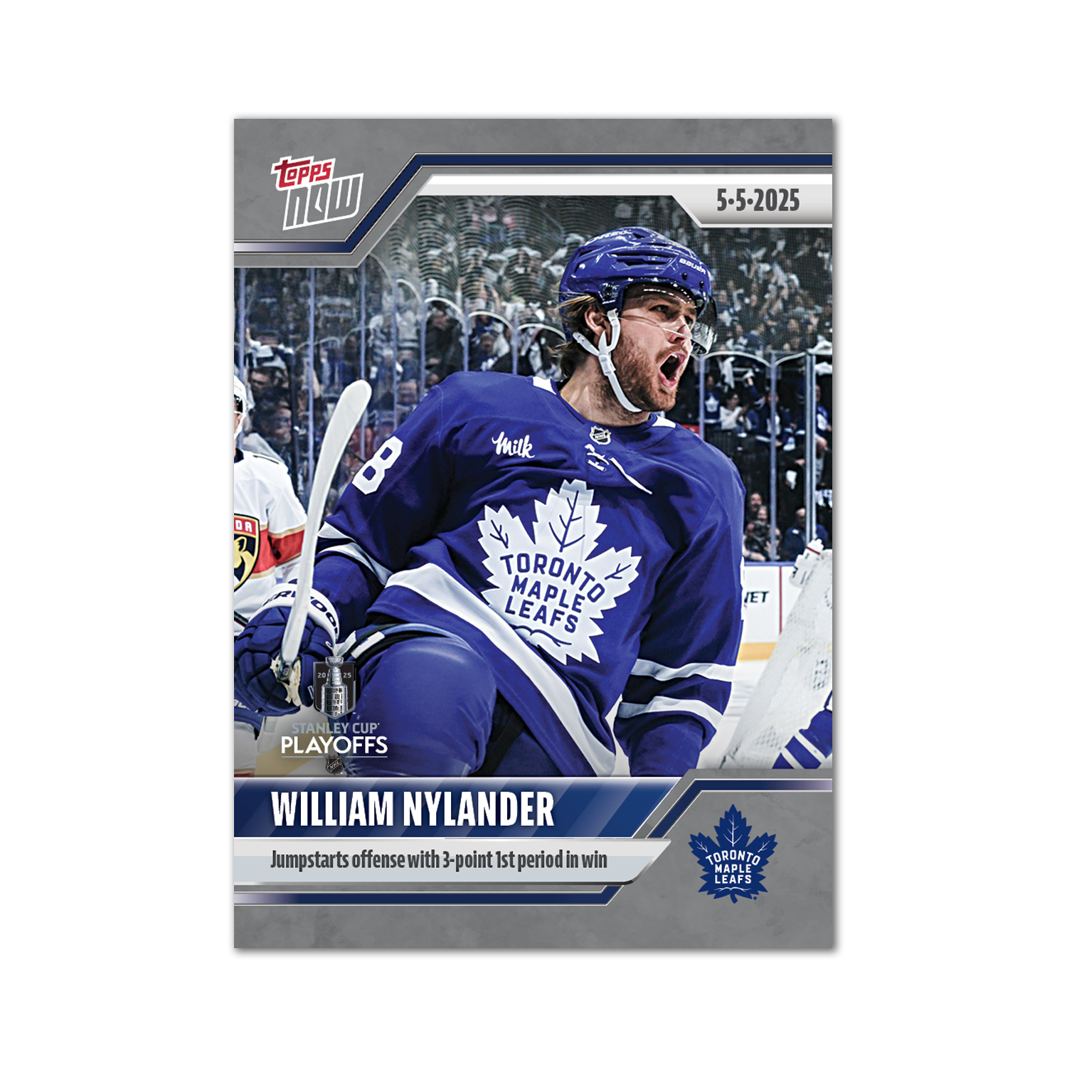 William Nylander - 2024-25 NHL Topps NOW - Sticker # 177 Pack - PR: 140