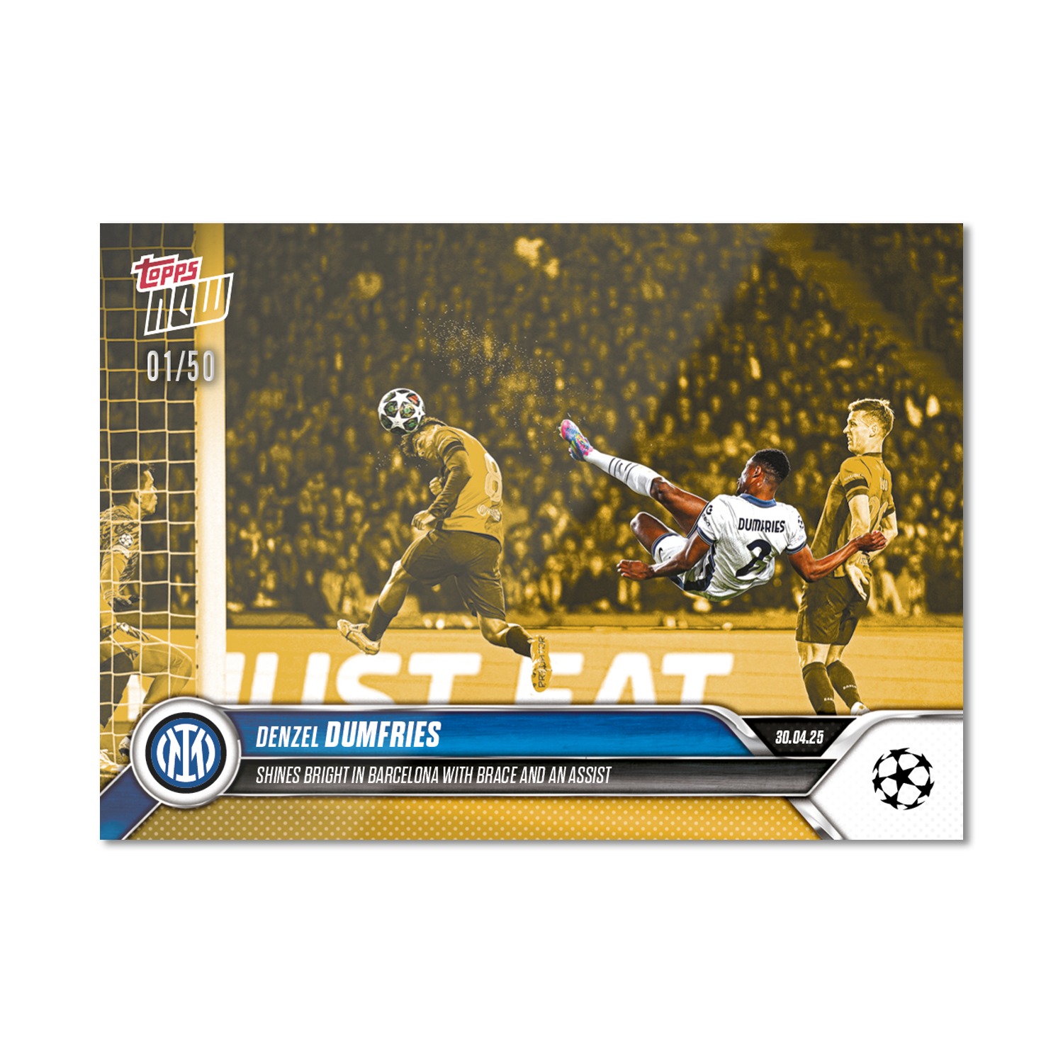 Denzel Dumfries - 2024-25 UCL Topps NOW - Card 151 - PR: 451 - Image 6