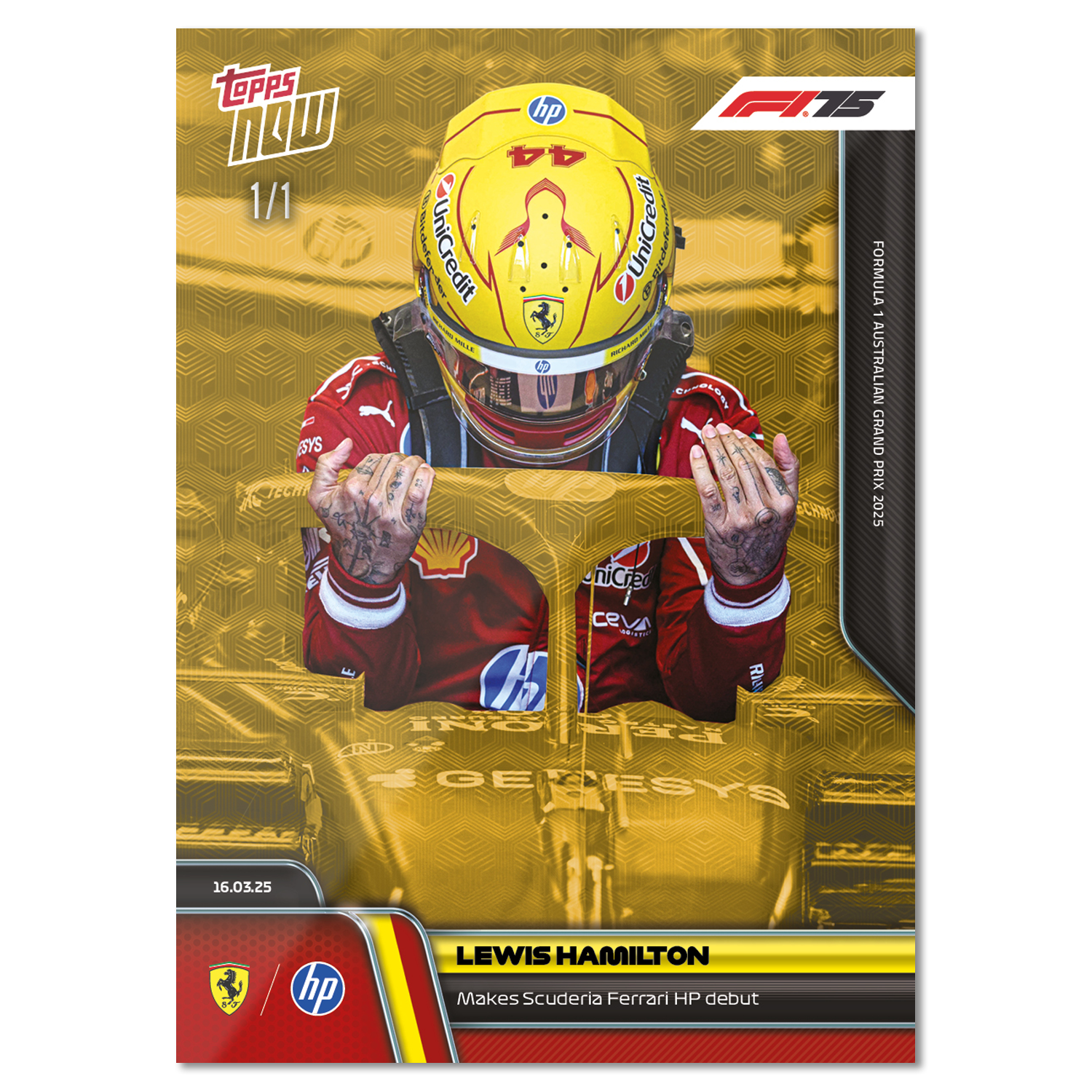 Lewis Hamilton - 2025 Formula 1 Topps NOW Card 12 - PR: 13,264 - Image 3