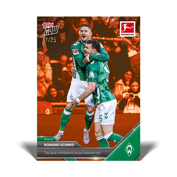 Romano Schmid - 2024-25 Bundesliga Topps NOW Card 159 - PR: 134 - Image 6