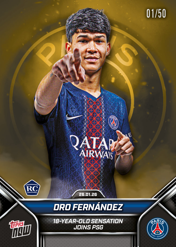 Dro - 2026 Paris Saint-Germain Topps NOW - Card 1 - PR: 3953 - Image 7