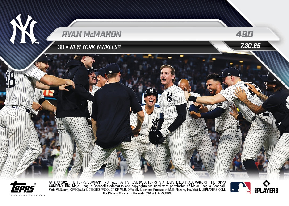 Ryan McMahon - 2025 MLB Topps NOW - Card 490 - PR: 528 - Image 2