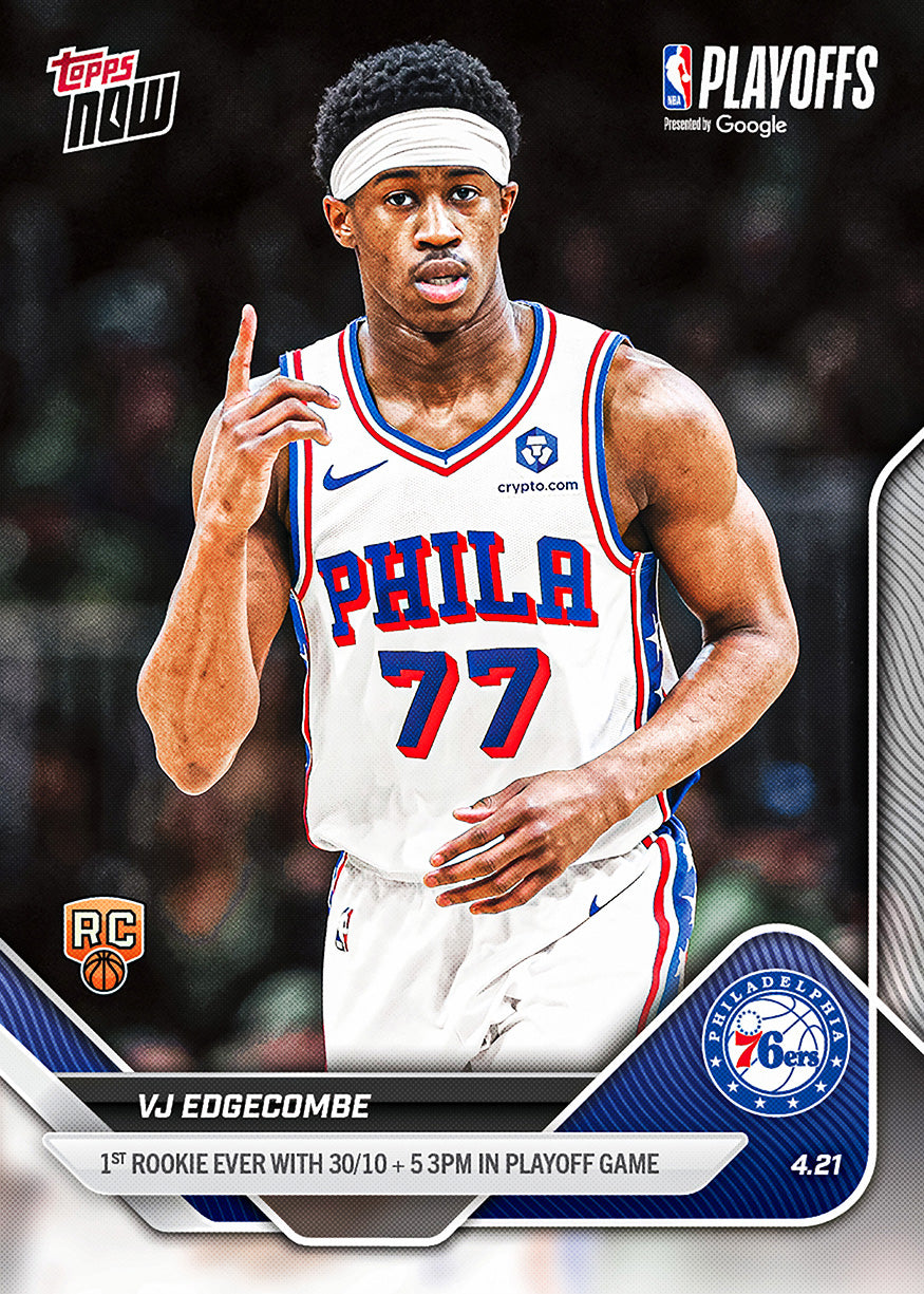 VJ Edgecombe - 2025-26 NBA Topps NOW - Card 267 - PR: 4327