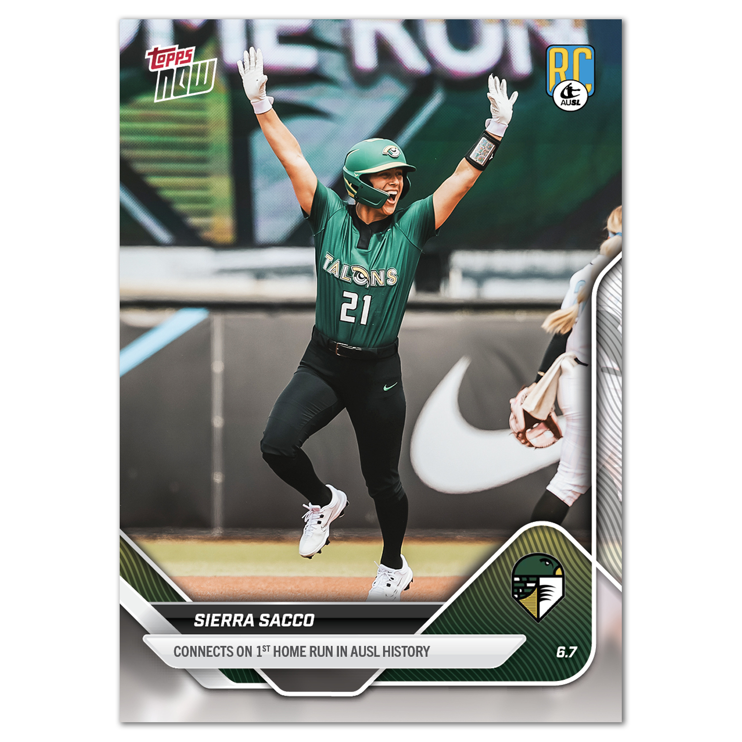 Sierra Sacco - 2025 AUSL Topps NOW - Card 2 - LOOK FOR AUTOS - PR: 1815