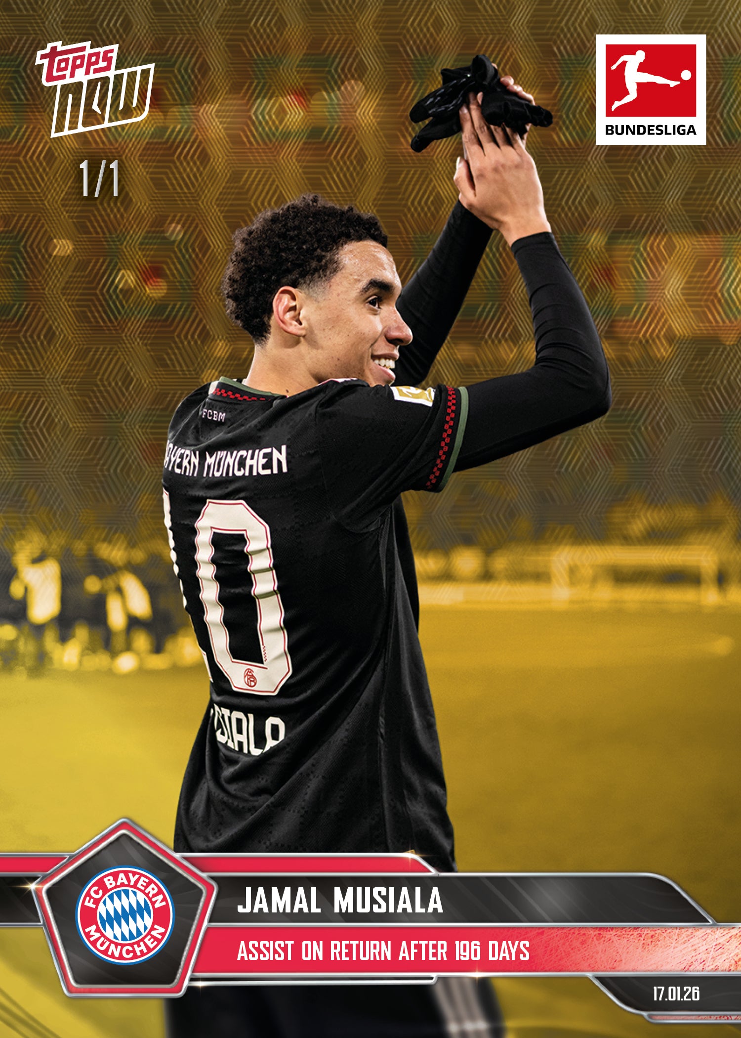 Jamal Musiala - 2025-26 Bundesliga Topps NOW - Card 102 - PR: 975 - Image 2