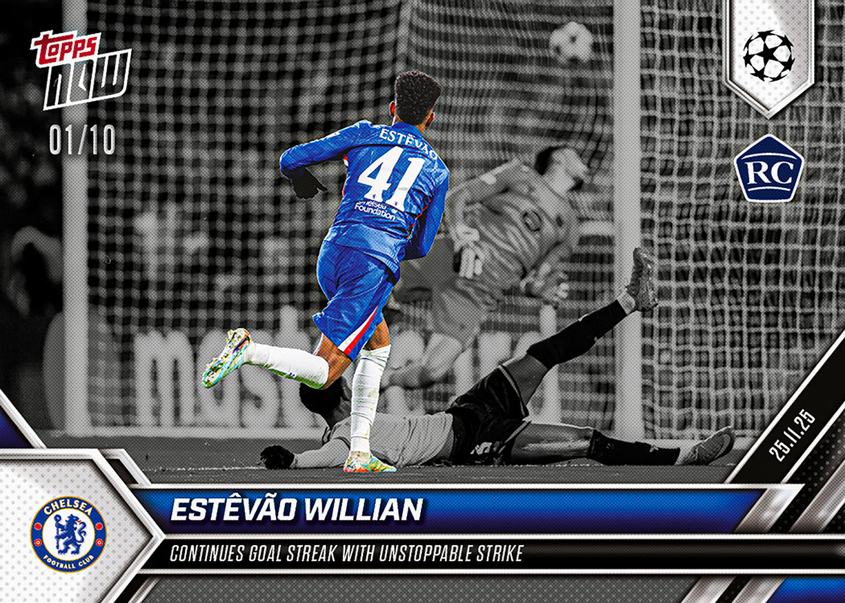 Estêvão Willian - 2025-26 UCL Topps NOW - Card 52 - PR: 7977 - Image 4
