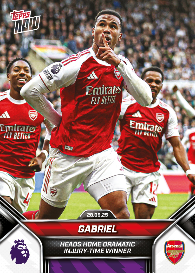 Gabriel - 2025-26 Premier League Topps NOW - Card 28 - PR: 629
