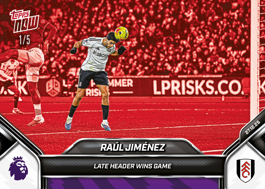 Raúl Jiménez - 2025-26 Premier League Topps NOW - Card 91 - PR: 183 - Image 3