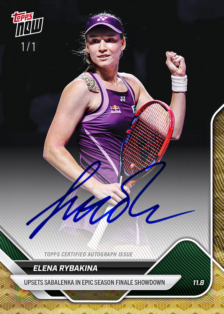 Elena Rybakina - 2025 Tennis Topps NOW - Card TN-ER - PR: 1375 - Image 2