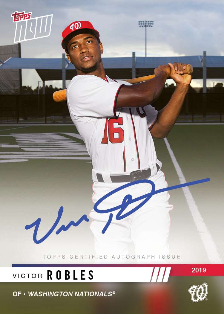 2019 Washington Nationals TOPPS NOW Road To Opening Day 16-Card Team Set - Autograph Edition - Print Run: 502 - Image 3