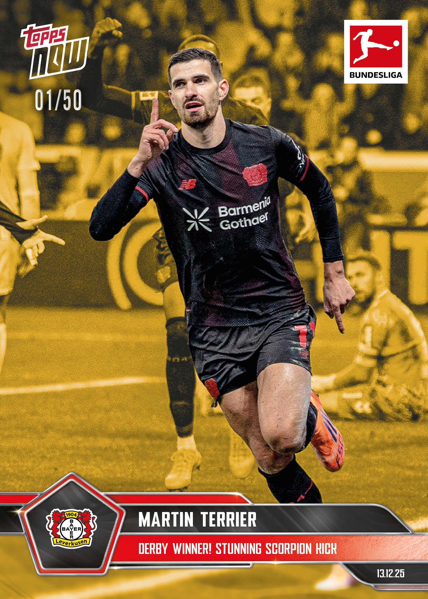 Martin Terrier - 2025-26 Bundesliga Topps NOW - Card 80 - PR: 142 - Image 6
