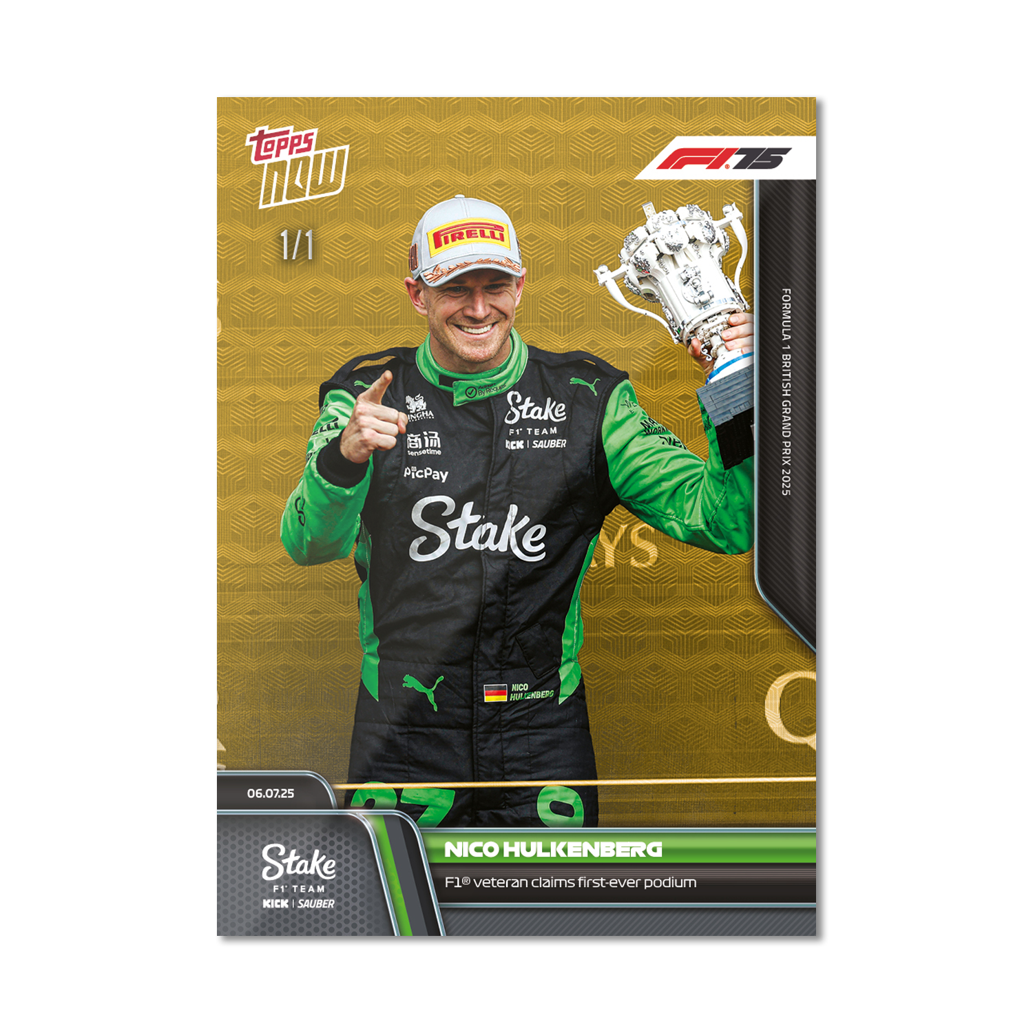 Nico Hulkenberg - 2025 Formula 1 Topps NOW - Card 51 - PR: 4055 - Image 2