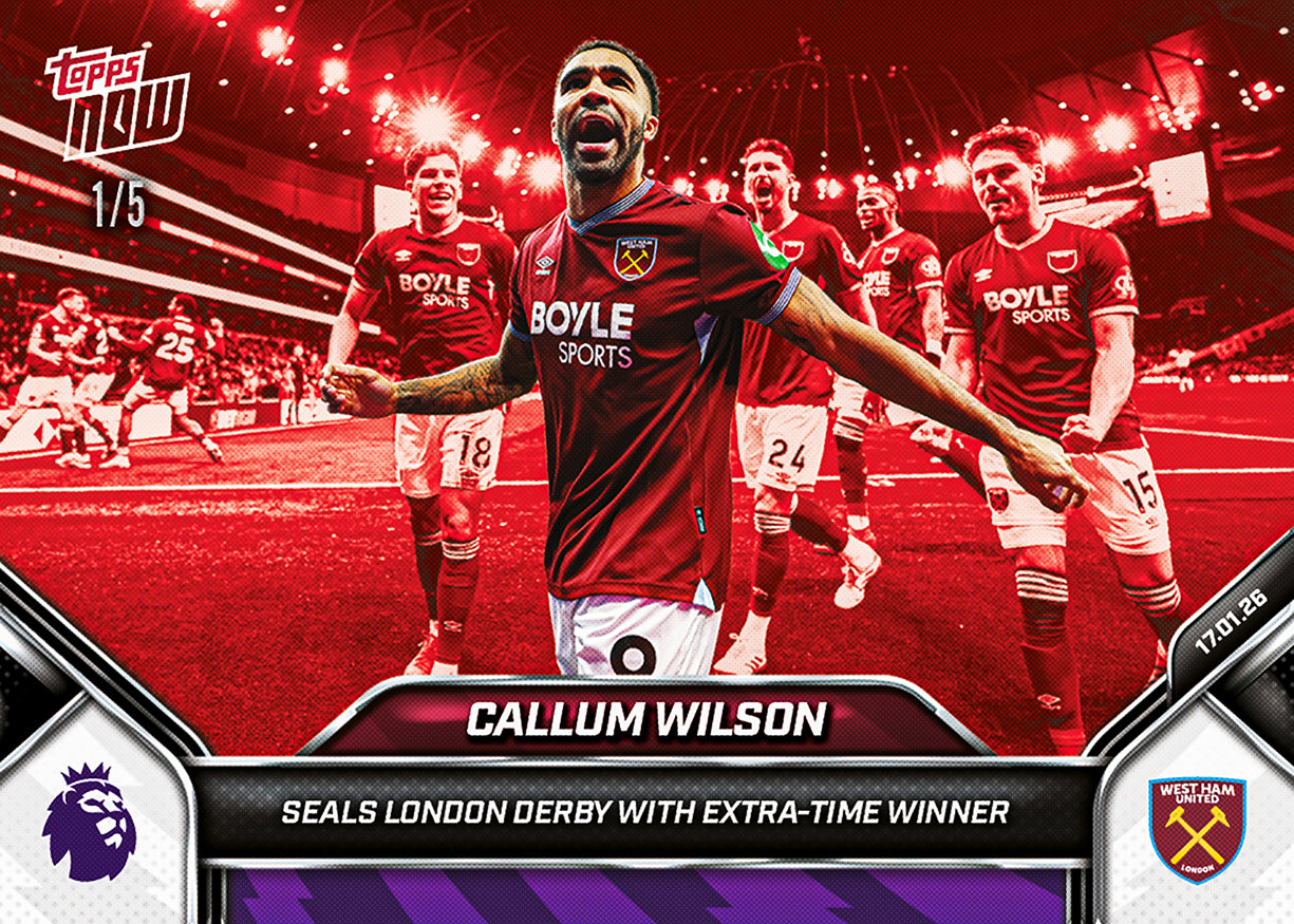 Callum Wilson - 2025-26 Premier League Topps NOW - Card 110 - PR: 192 - Image 3