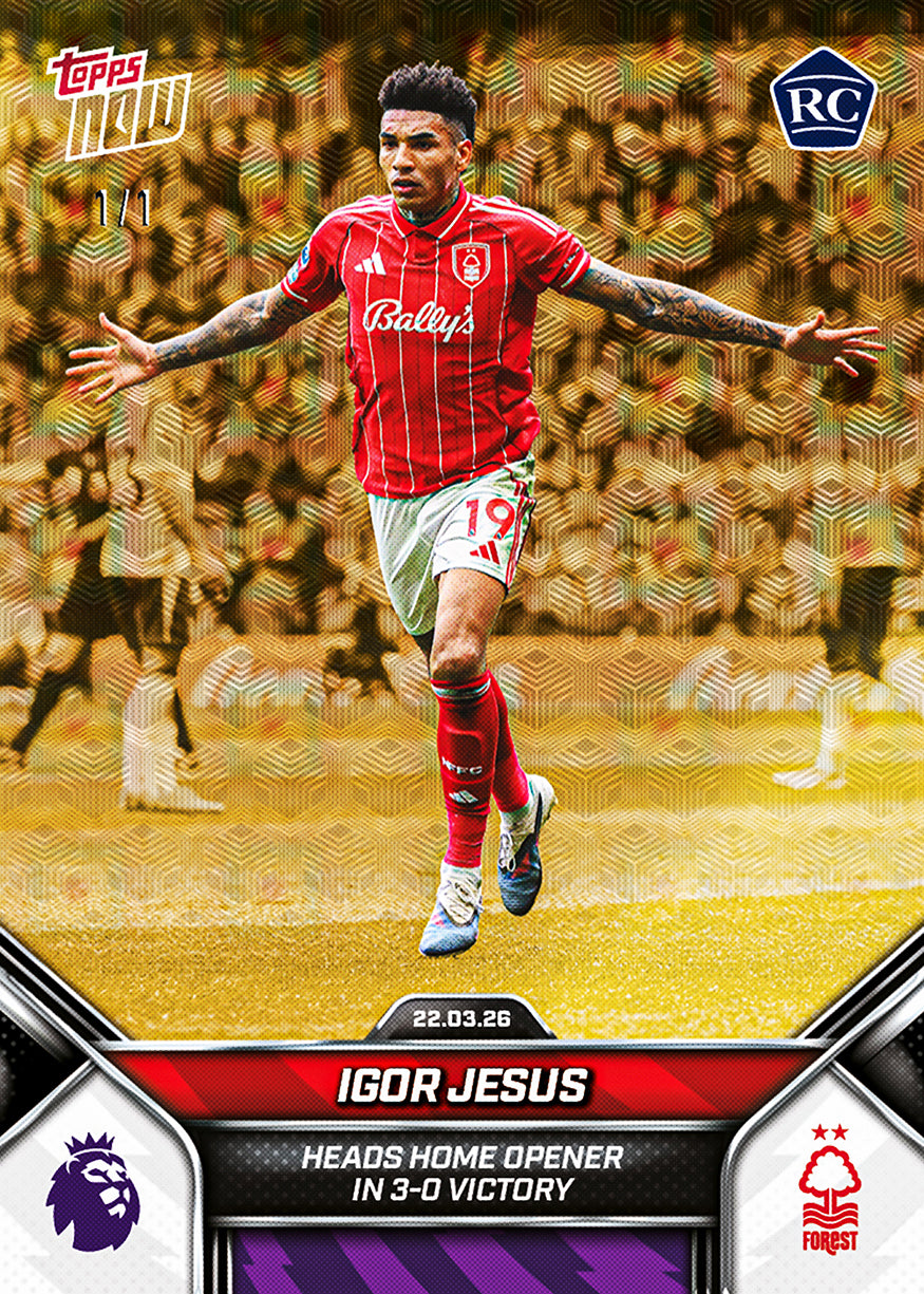 Igor Jesus - 2025-26 Premier League Topps NOW - Card 164 - PR: 359 - Image 2