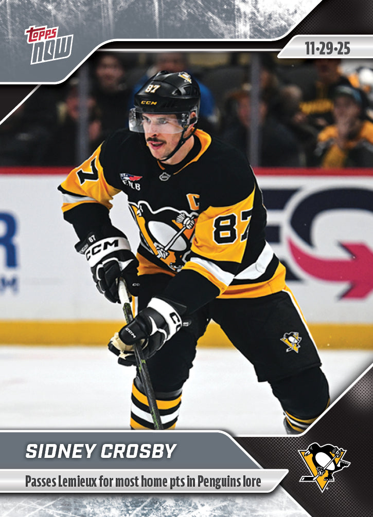 Sidney Crosby - 2025-26 NHL Topps NOW - Sticker # 50 Pack - PR: 480