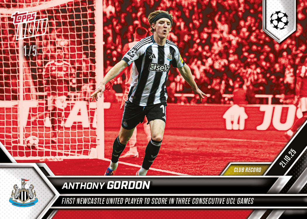 Anthony Gordon - 2025-26 UCL Topps NOW - Card 35 - PR: 294 - Image 3