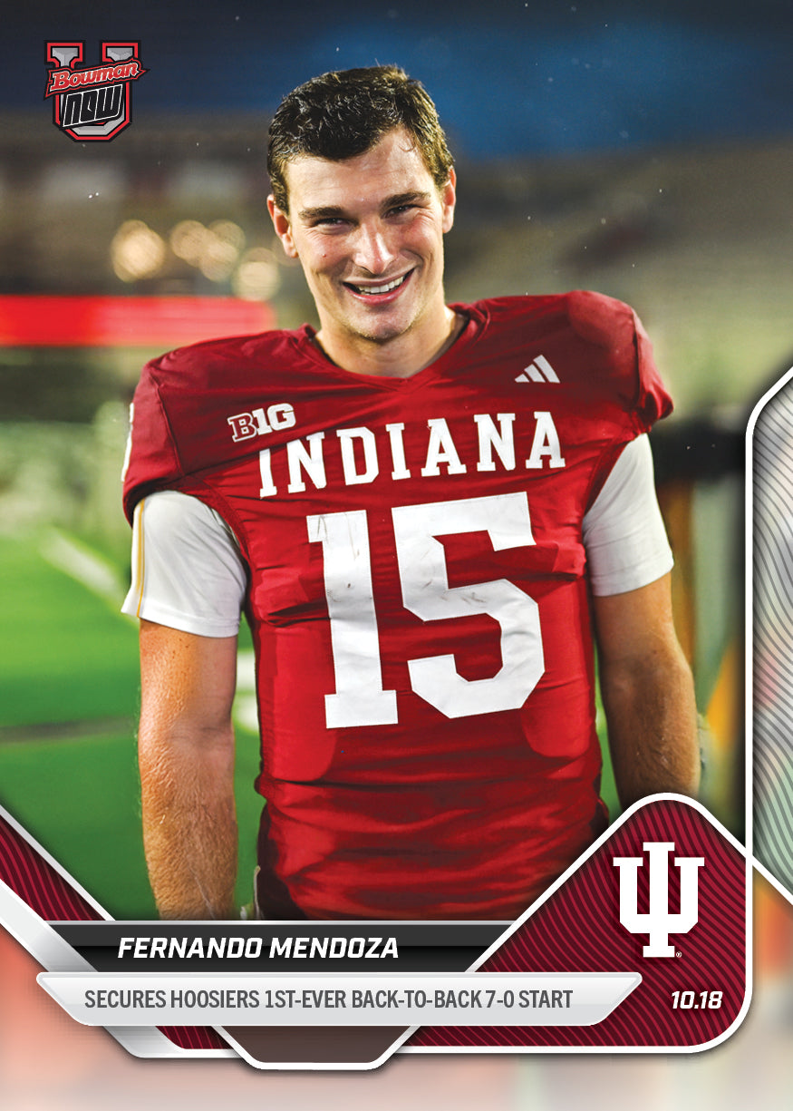 Fernando Mendoza - 2025-26 Bowman U NOW Football - Card 33 - PR: 1753 - Image 2