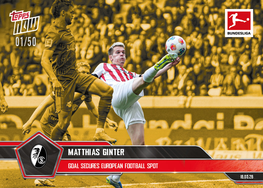 Matthias Ginter - 2025-26 Bundesliga Topps NOW - Card 198 - PR: 166 - Image 6