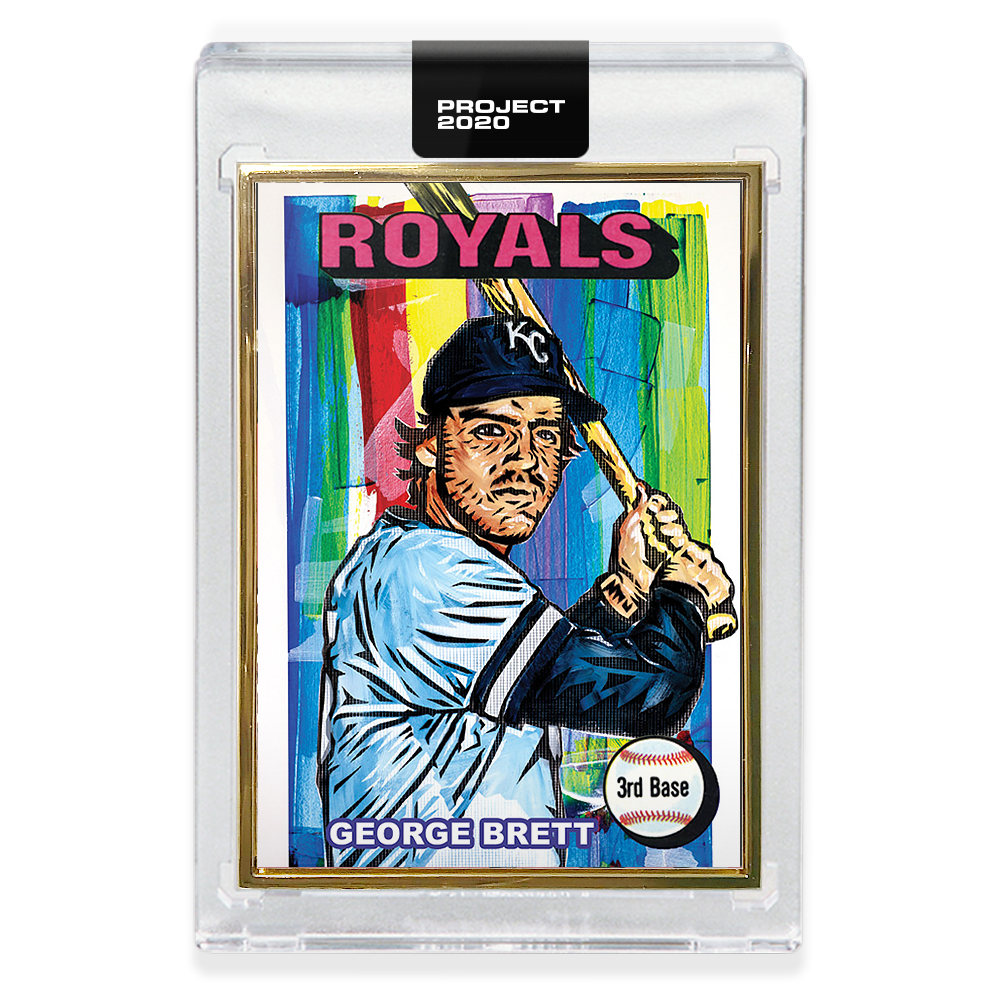 Alternative view of Topps PROJECT 2020 Card 313 - 1975 George Brett by Blake Jamieson - Print Run: 2495