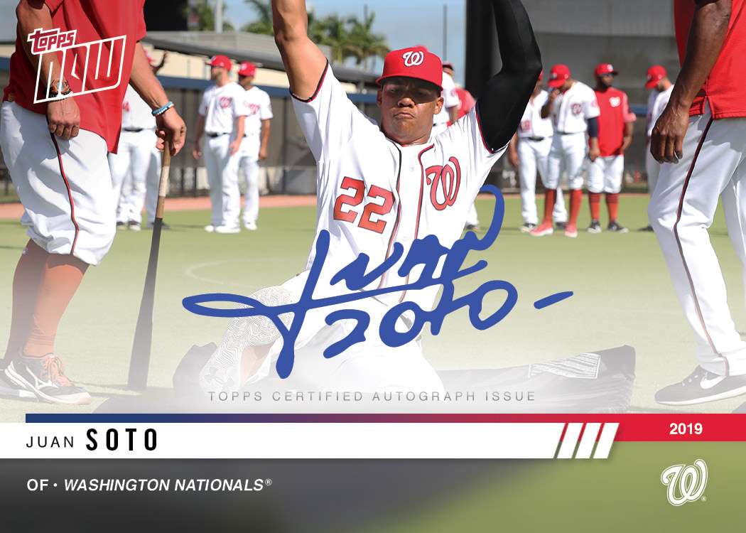 2019 Washington Nationals TOPPS NOW Road To Opening Day 16-Card Team Set - Autograph Edition - Print Run: 502 - Image 4